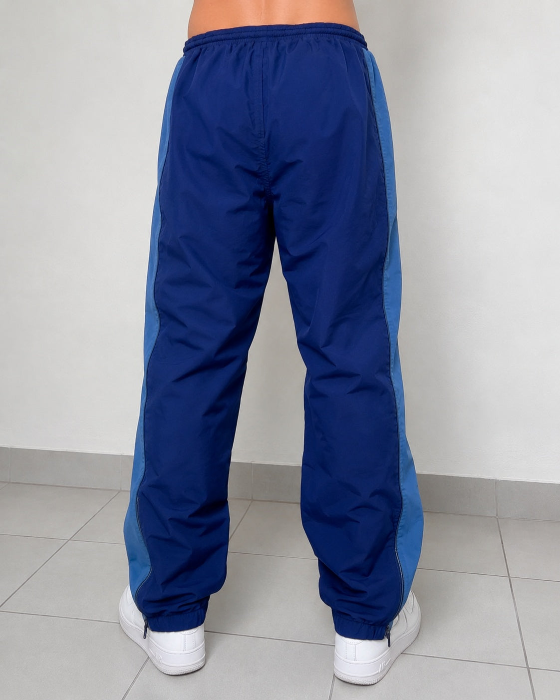 TrackPants Asics Vintage Blu Marino / Azzurro - Tuta Asics Baggy (XL)
