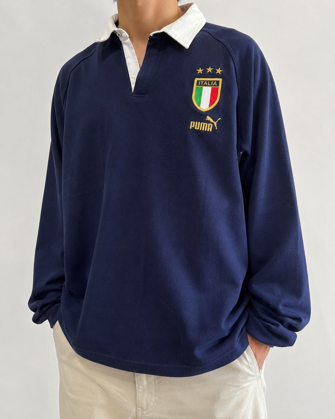 Polo Puma Italia vintage blu navy tg XL oversize