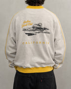 Bomber Best Company vintage Yacht Club California grigio giallo (M)