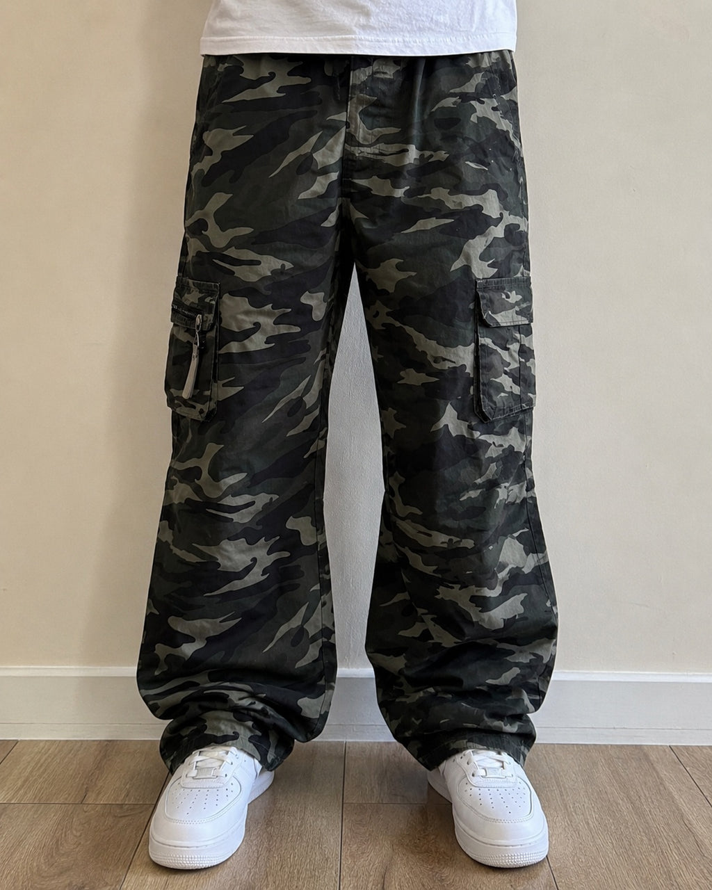 Baggy Pants cargo camouflage baggy Fit vintage Y2K  - Pantalone Militare Oversize "Green"