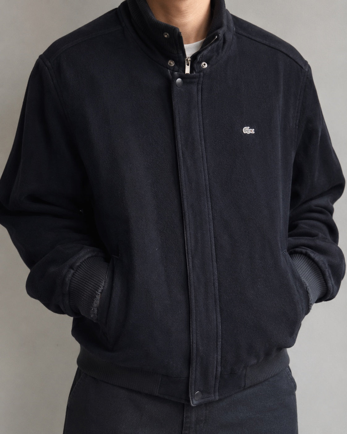 Giubbino Lacoste Nero con Zip (XL)