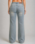 Denim Jeans Just Cavalli Ripped Y2K Vintage BootCut Straight Fit Da Donna (XS)