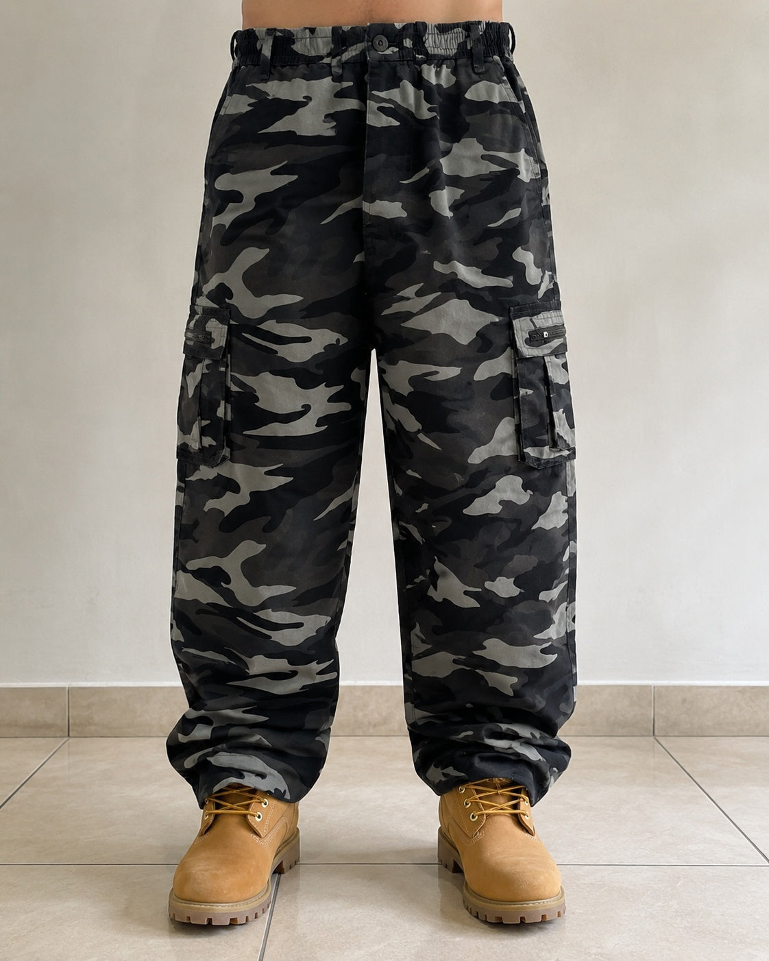 Baggy Pants cargo camouflage baggy Fit vintage Y2K  - Pantalone Militare Oversize "Dark"