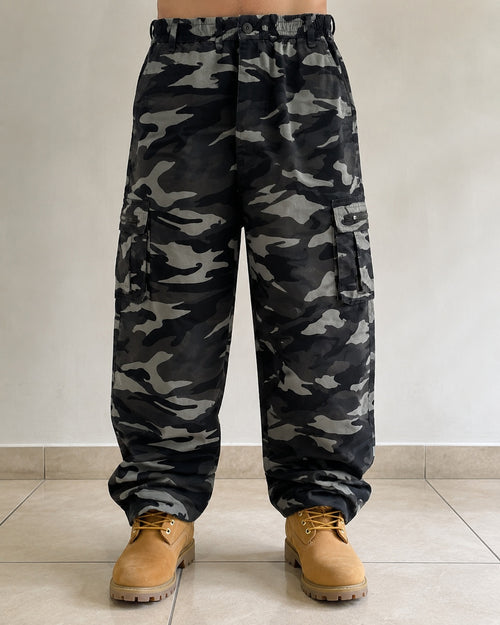 Baggy Pants cargo camouflage baggy Fit vintage Y2K  - Pantalone Militare Oversize "Dark"