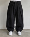 Pantalone nero balloon baggy fit uomo vintage Y2K elegante streetwear