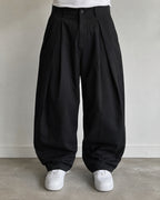 Pantalone nero balloon baggy fit uomo vintage Y2K elegante streetwear
