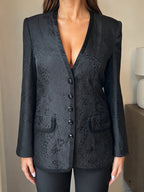 Giacca blazer donna Luisa Spagnoli vintage nera elegante Made in Italy taglia 44 (M)