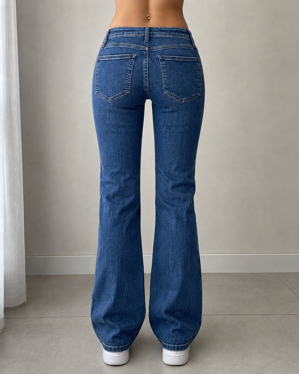 Denim Jeans Straight / Flared Fit Japan Style Printed (XXS)