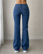 Denim Jeans Straight / Flared Fit Japan Style Printed (XXS)