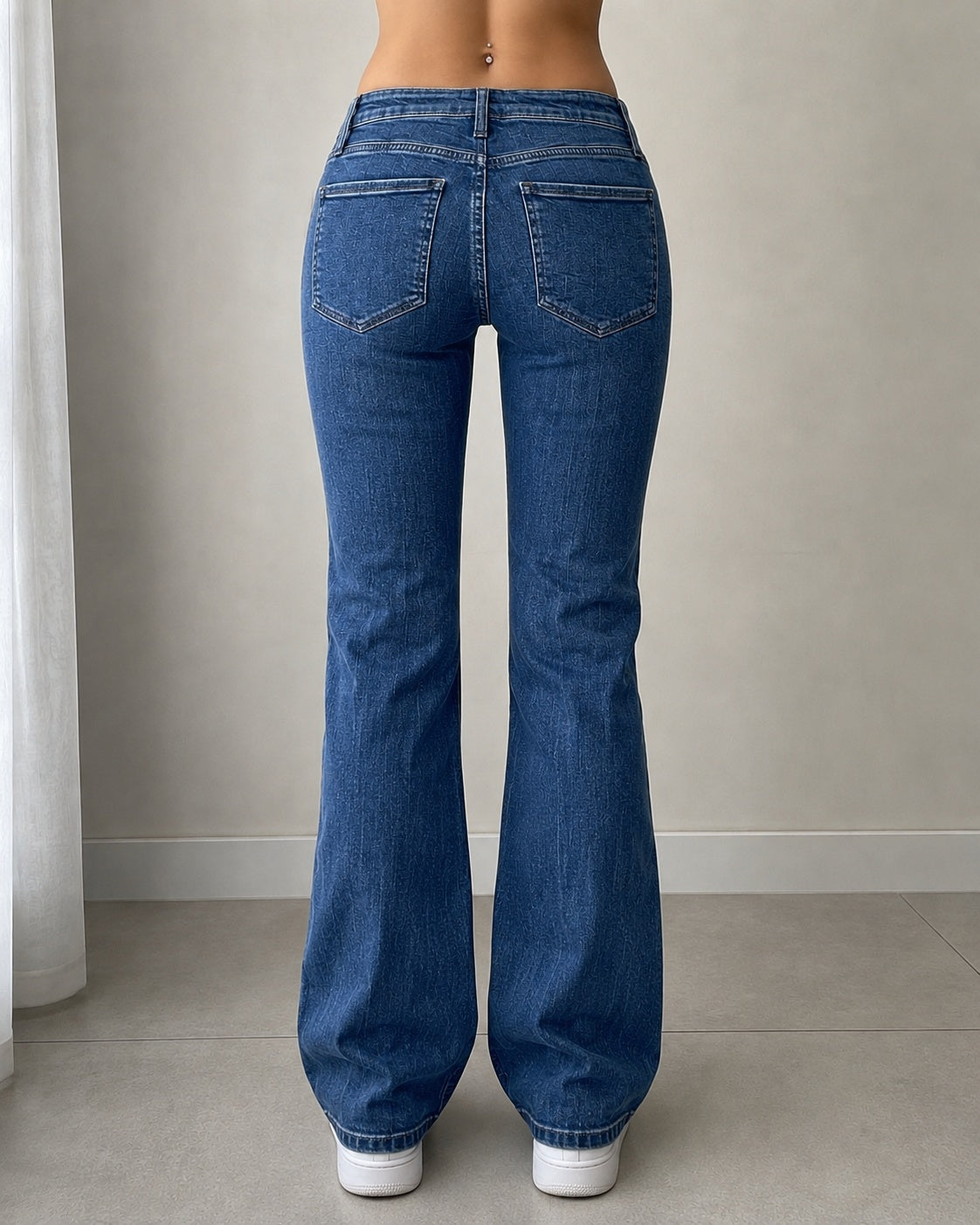 Denim Jeans Straight / Flared Fit Japan Style Printed (XXS)