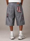 Jorts Ruff Ryders Denim Grigio Silver Baggy Y2K - Jeans Hip-Hop (S)