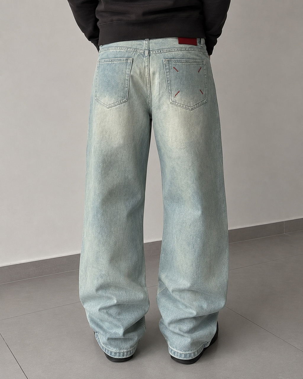 Denim Jeans Stone Wash Baggy Fit (XS)