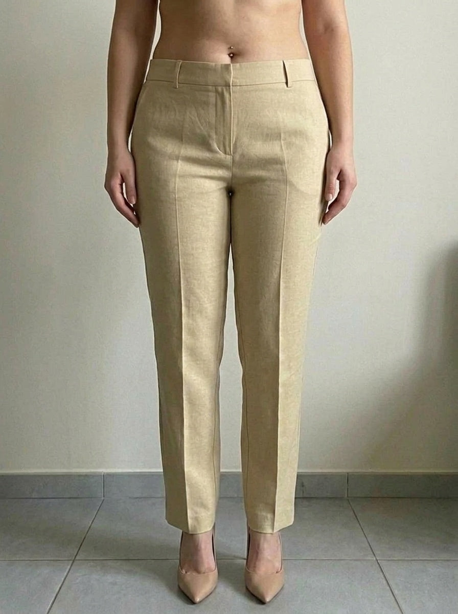 Ralph Lauren Pants Straight Fit Beige - Pantalone Classico Ralph Lauren (XL)