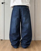 Denim Jeans Baggy Fit Dark Blue Hip-Hop Vintage Y2K