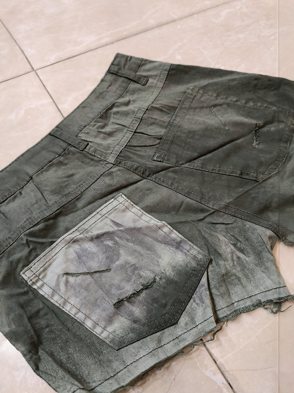 Denim Cotton Mini Shorts Donna con Perle Particular Vintage Y2K Women Mini Jeans