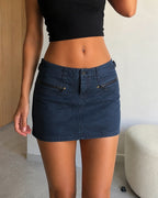Minigonna G-Star RAW denim blu Y2K vita bassa L