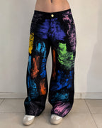 Jeans Pittura - Denim Y2K Particular Piece Paint Multicolor