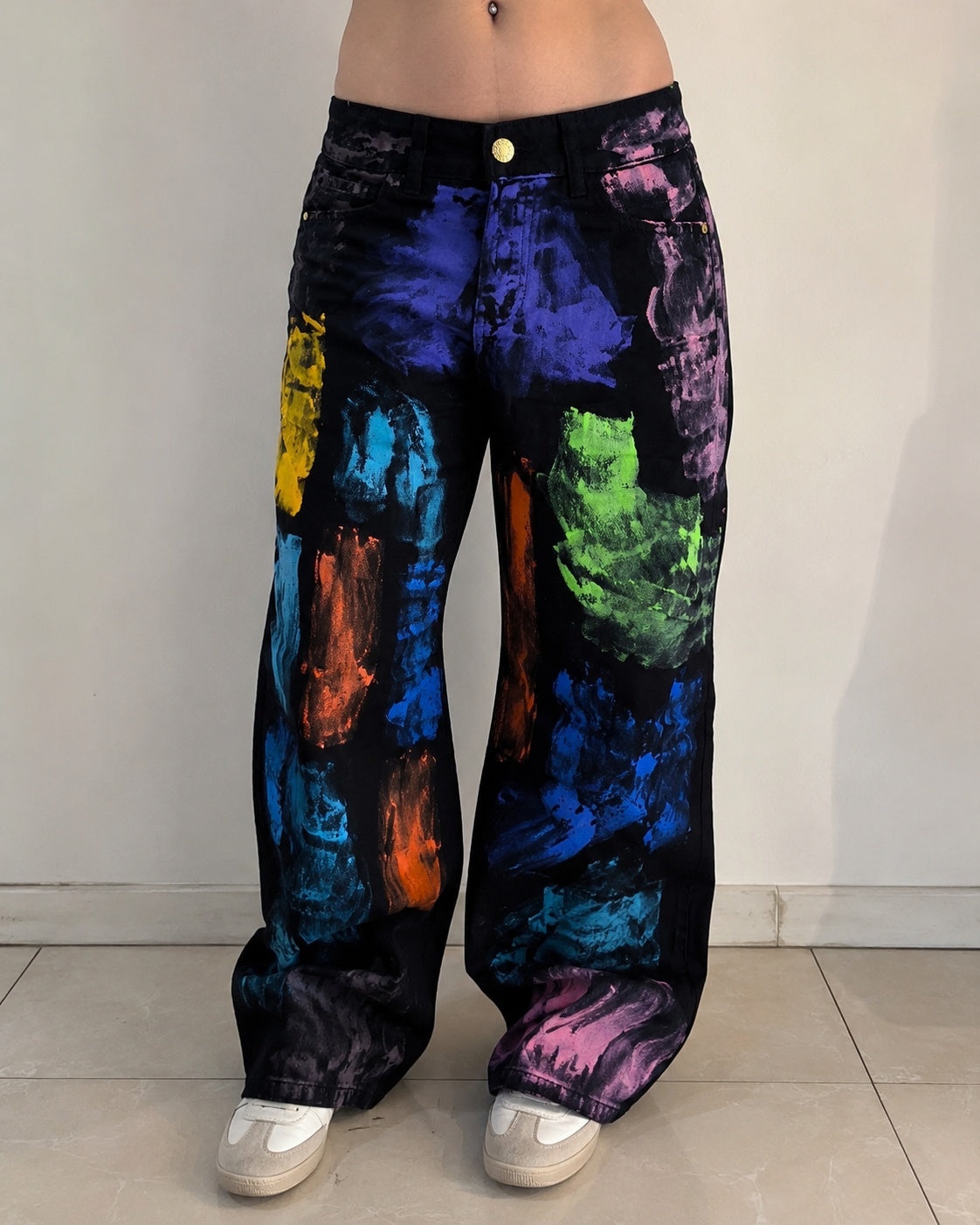 Jeans Pittura - Denim Y2K Particular Piece Paint Multicolor