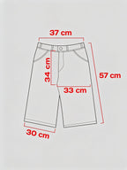 Rap Jorts Sean John Black Denim Shorts Vintage Y2K Baggy Fit 90s 2000s American Style Hip-Hop (S)