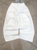Pantalone Bianco balloon baggy fit uomo vintage Y2K elegante streetwear