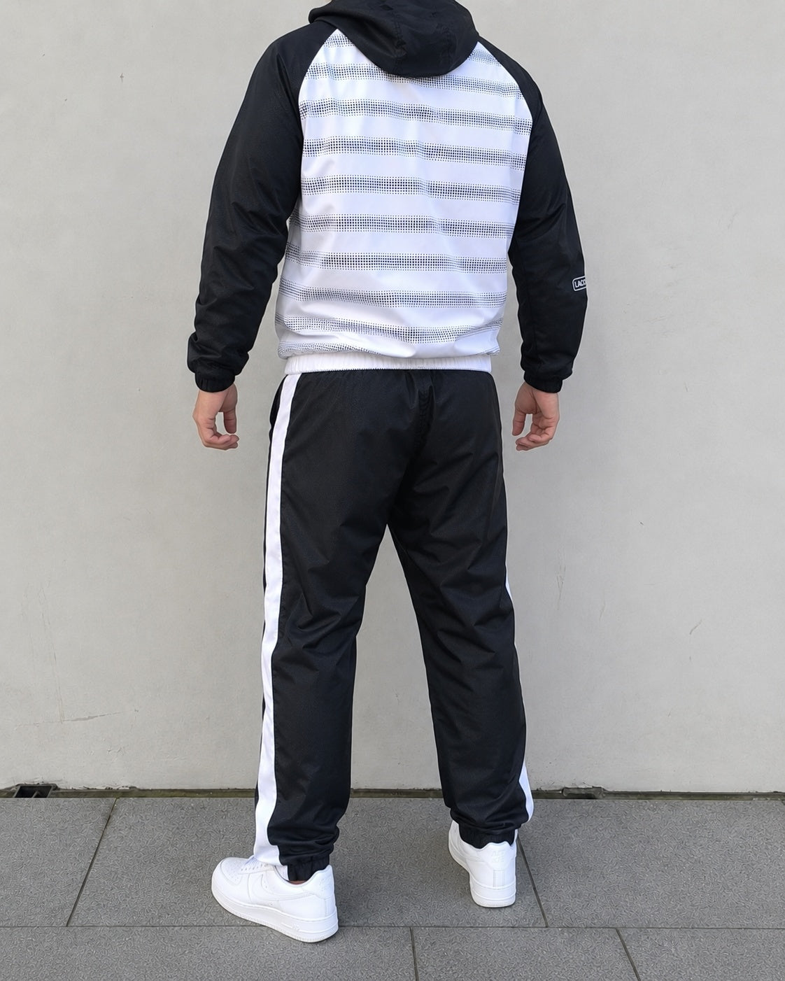 Tuta completa Lacoste Sport vintage bianca nera taglia M - TrackSuit Vintage
