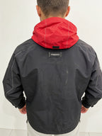 Giacca Tribord sailing uomo nera rossa tecnica impermeabile (M) Vintage Y2K Racing Jacket