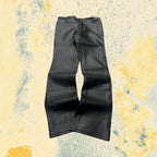 Real Leather Jeans - Pantaloni in Vera Pelle da Donna Bootcut Flare Fit (XS)