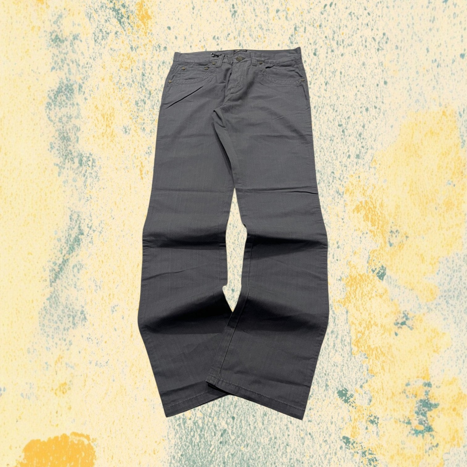 Gray Pants Straight Fit - Pantalone in Tessuto Leggero (M)