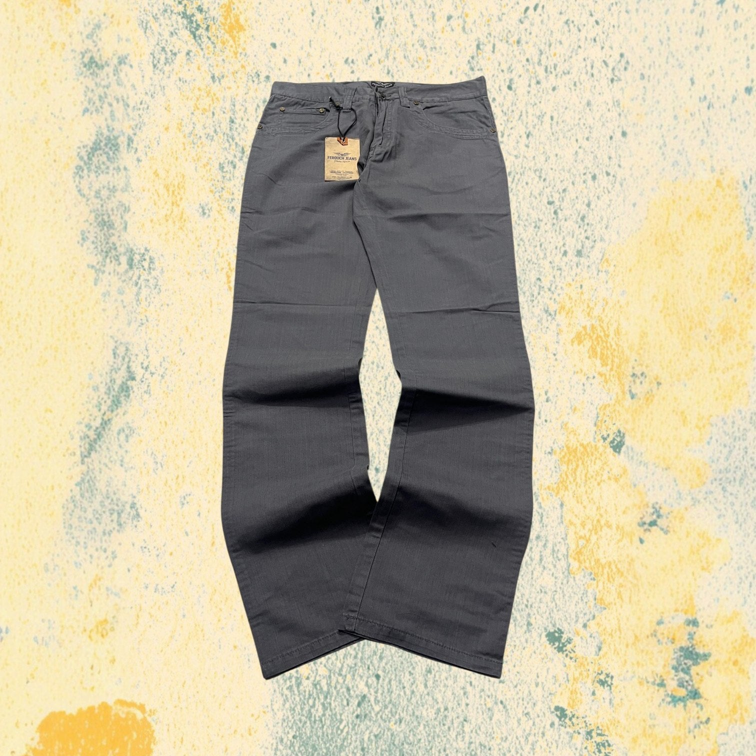 Gray Pants Straight Fit - Pantalone in Tessuto Leggero (M)