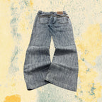 Denim Jeans Marble Flare Fit Y2K Vintage - Jeans Svasati (XS)