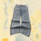 Denim Jeans Marble Flare Fit Y2K Vintage - Jeans Svasati (XS)