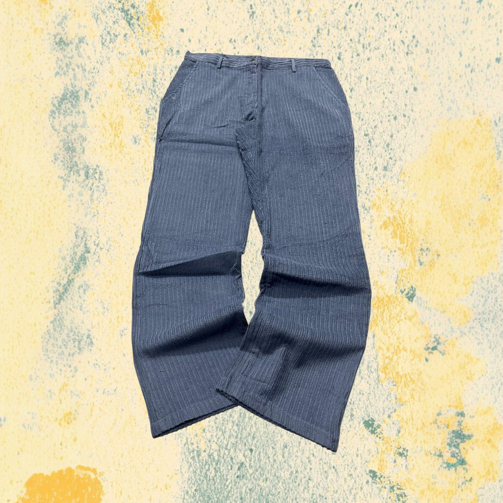 Silk Pants Baggy Fit Light Blue Vintage Y2K (L)