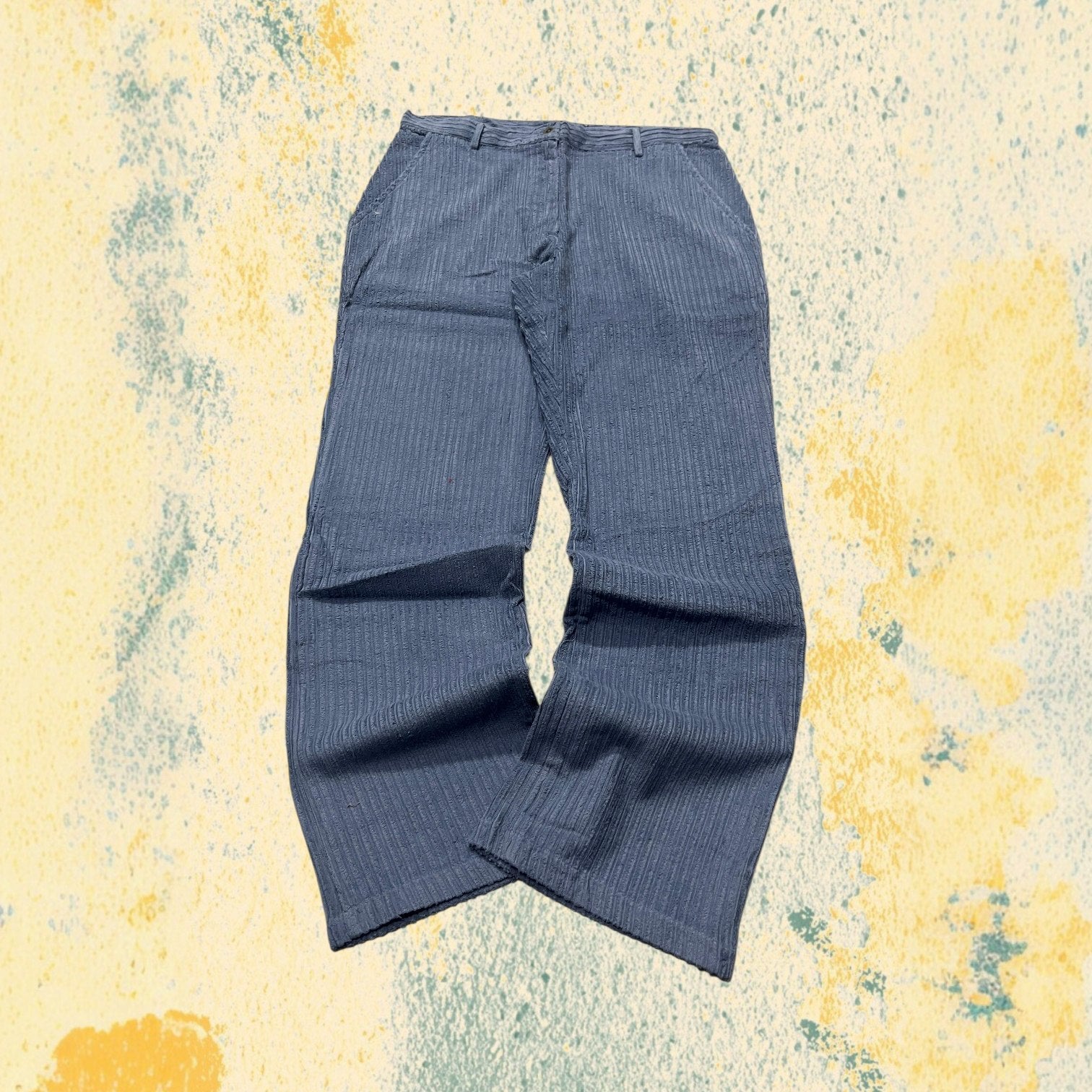 Silk Pants Baggy Fit Light Blue Vintage Y2K (L)