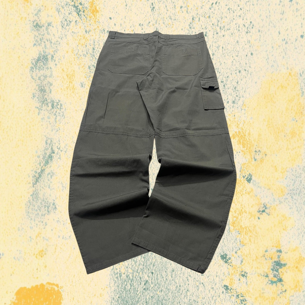 Pantalone Cargo Baggy Fit Verde Militare Vintage Y2K (XL)