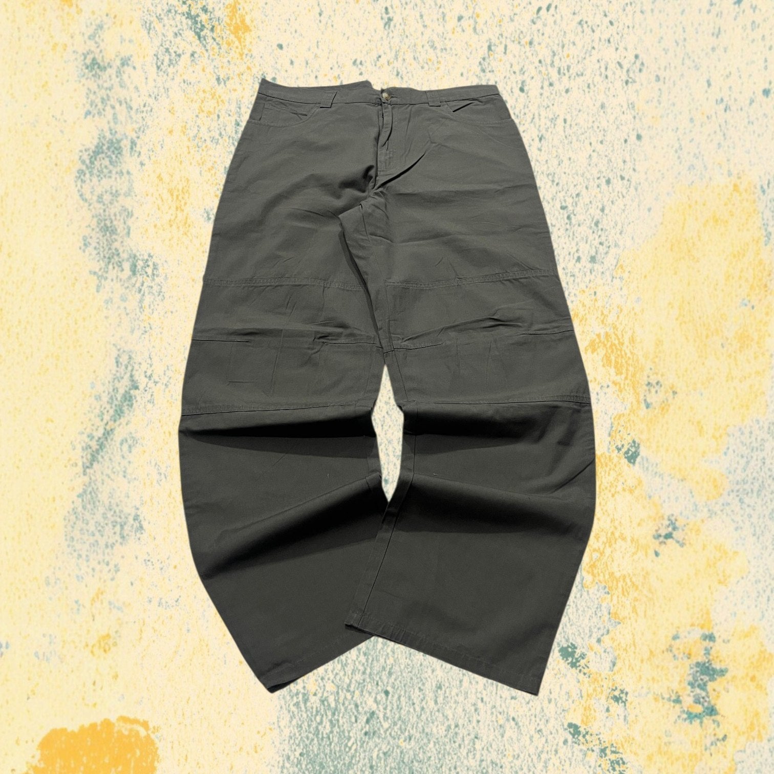 Pantalone Cargo Baggy Fit Verde Militare Vintage Y2K (XL)