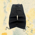 Baggy Pants Low Waist Baggy Fit Y2K Black (M) da Donna