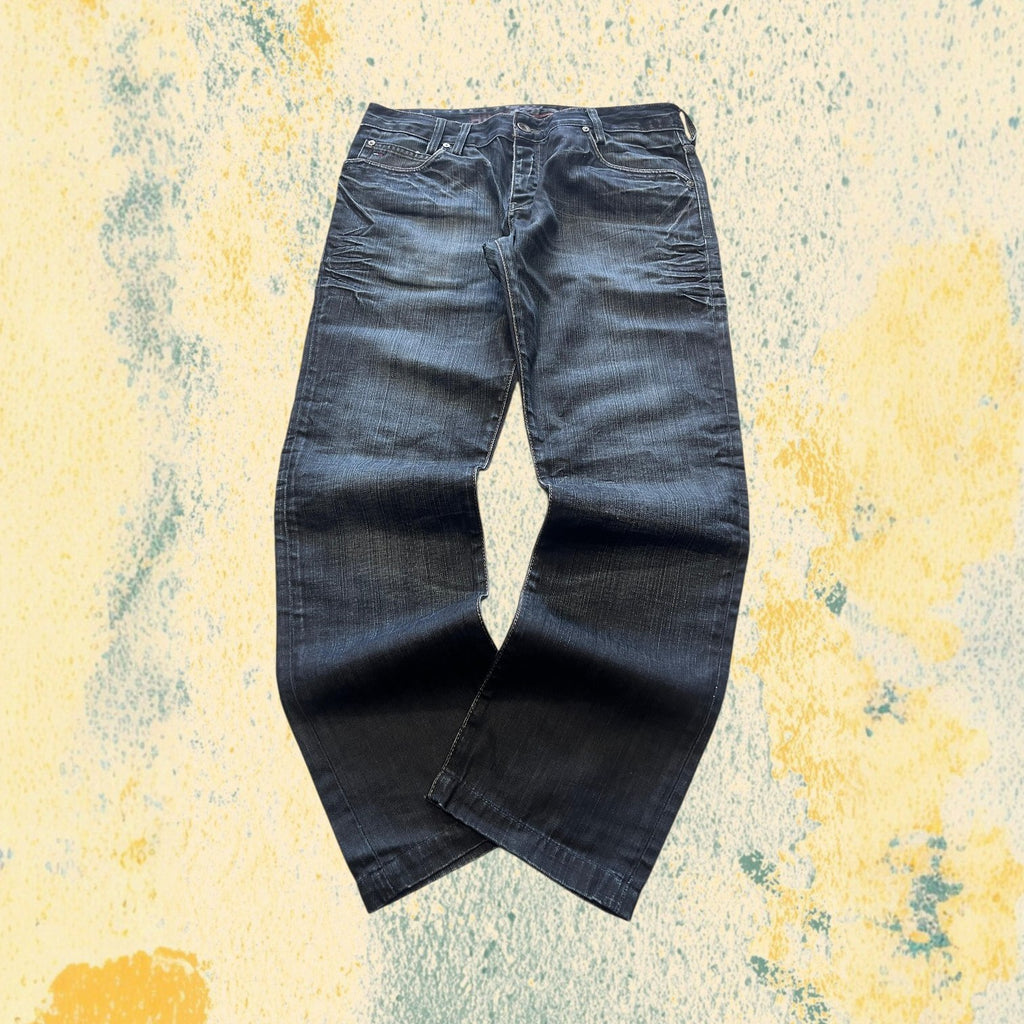Denim Jeans Tommy Hilfiger Dark Blue Straight Fit Vintage Y2K (L)