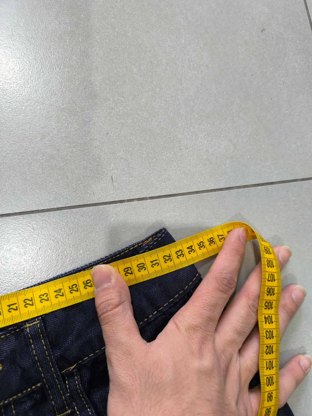 Denim Jeans Baggy Fit Blue Gold Botton Vintage Y2K (XXS)