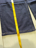 Denim Jeans Baggy Fit Blue Gold Botton Vintage Y2K (XXS)