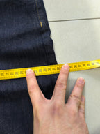 Denim Jeans Baggy Fit Blue Gold Botton Vintage Y2K (XXS)