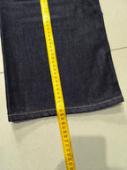 Denim Jeans Baggy Fit Blue Gold Botton Vintage Y2K (XS)