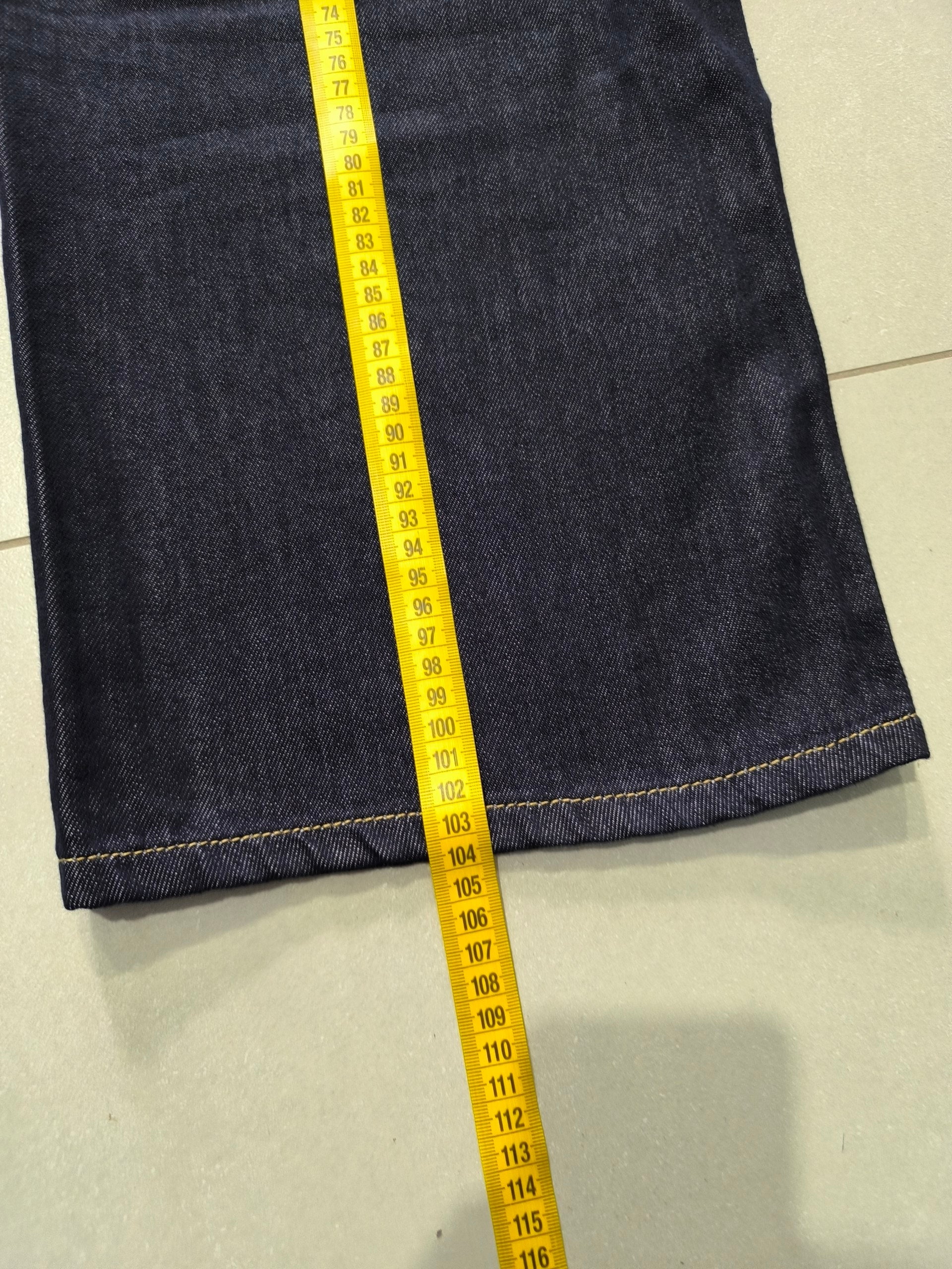 Denim Jeans Baggy Fit Blue Gold Botton Vintage Y2K (XS)