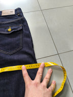 Denim Jeans Baggy Fit Blue Gold Botton Vintage Y2K (XS)
