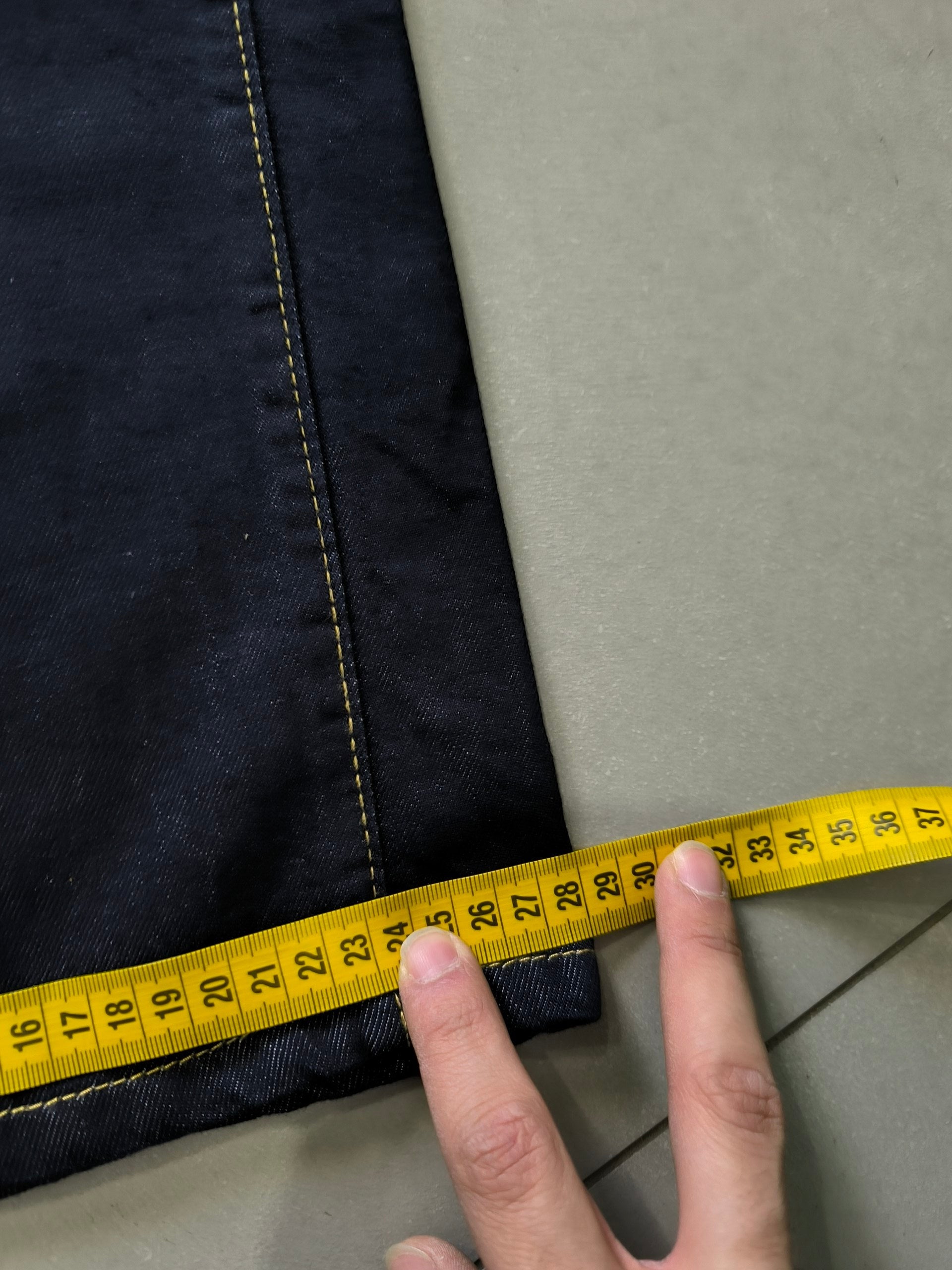Denim Jeans Baggy Fit Blue Gold Botton Vintage Y2K (S)