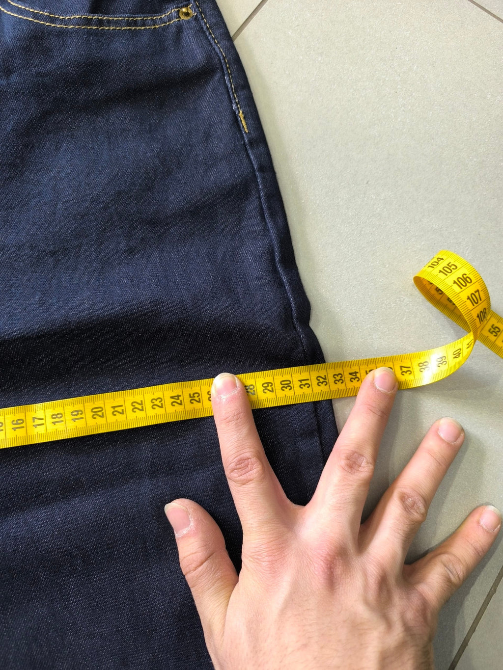 Denim Jeans Baggy Fit Blue Gold Botton Vintage Y2K (S)