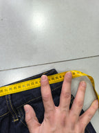 Denim Jeans Baggy Fit Blue Gold Botton Vintage Y2K (M)