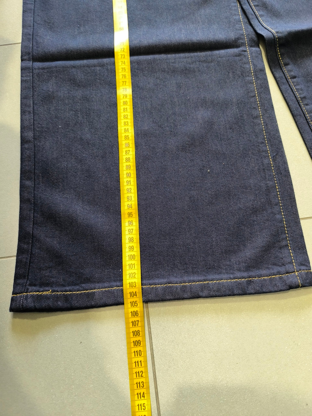 Denim Jeans Baggy Fit Blue Gold Botton Vintage Y2K (L)