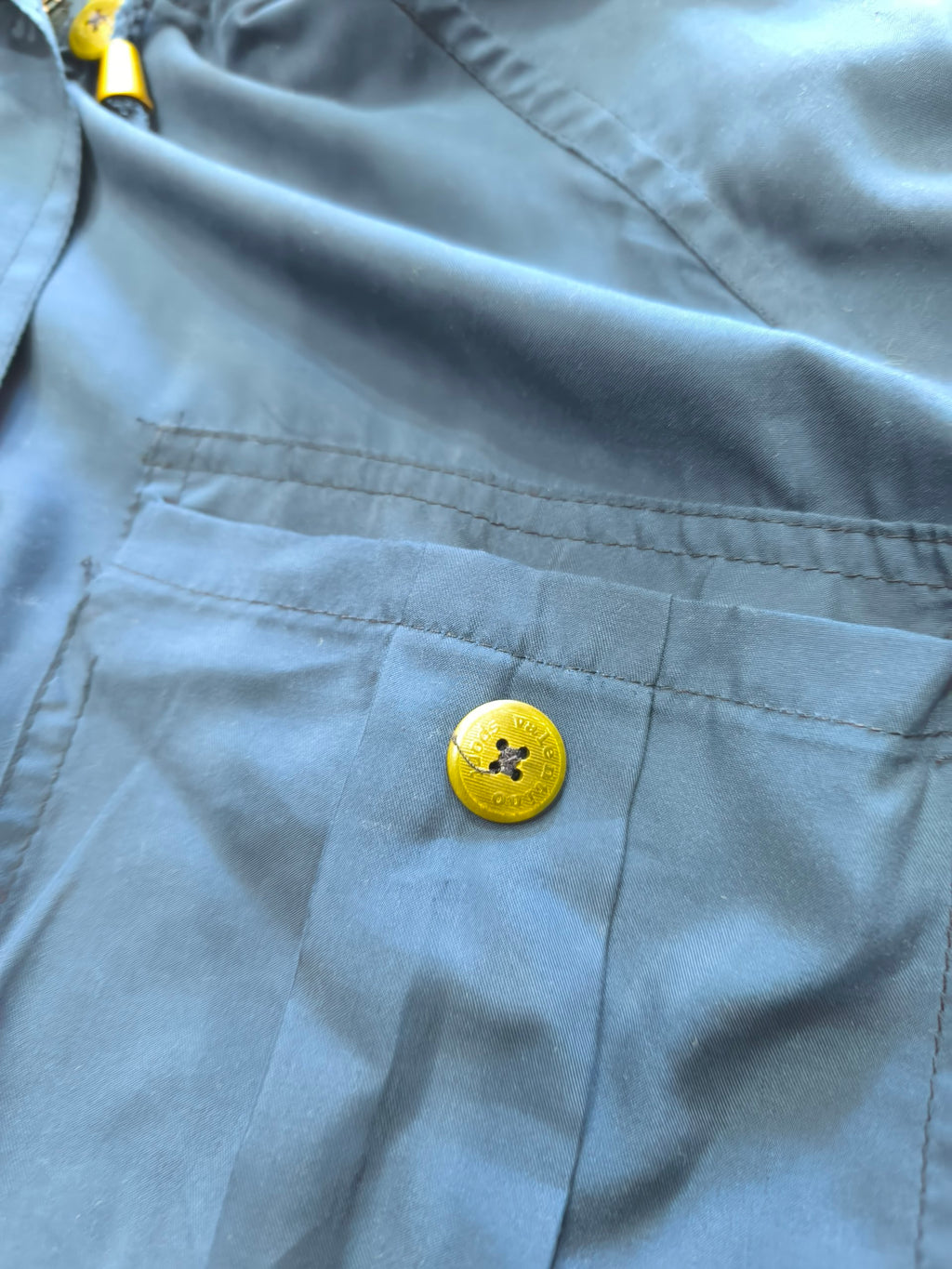 Valentino Vintage Windbreaker Blu Uomo Taglia M – Giacca 90s Tecnica con Cappuccio