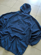 Valentino Vintage Windbreaker Blu Uomo Taglia M – Giacca 90s Tecnica con Cappuccio
