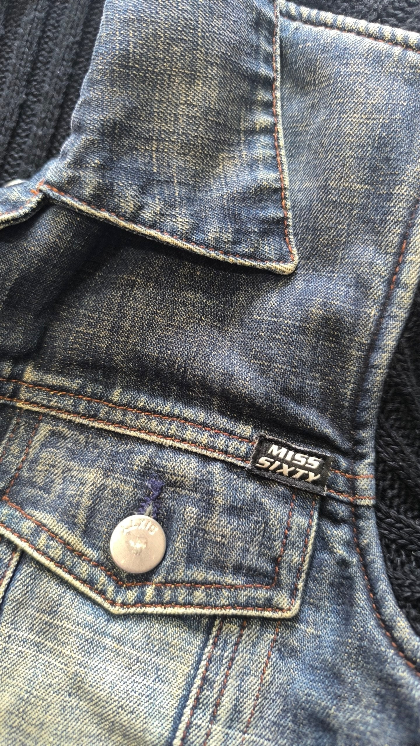 Giubbino Miss Sixty Luxury denim nero Y2K taglia L